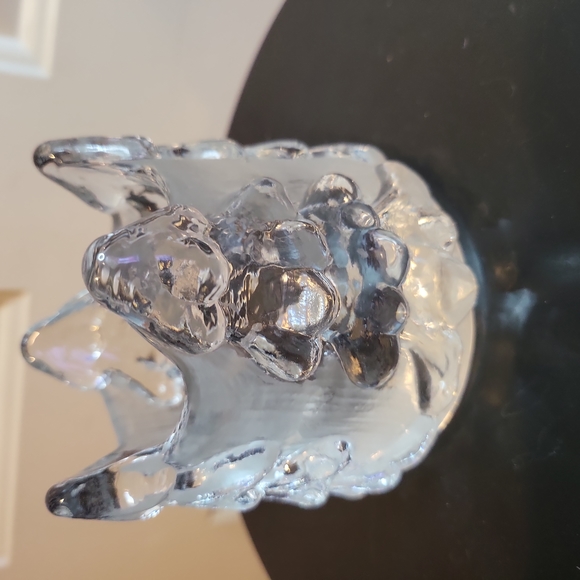 Vintage Swedish Art Glass Candle Holder Nybro Paul Isling Christmas Trees - Picture 5 of 10